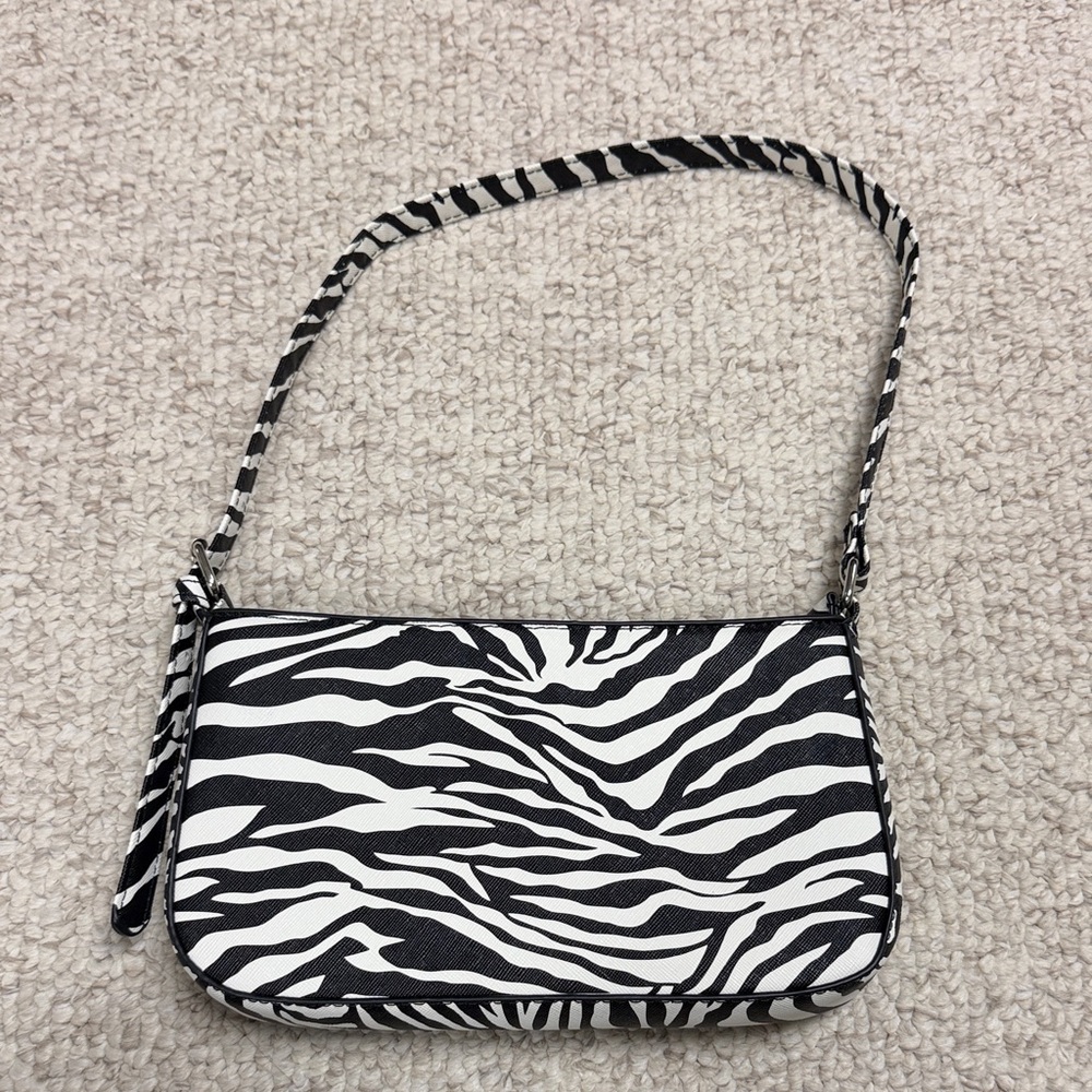NWOT Cotton On Zebra Print Shoulder Bag - Black & White